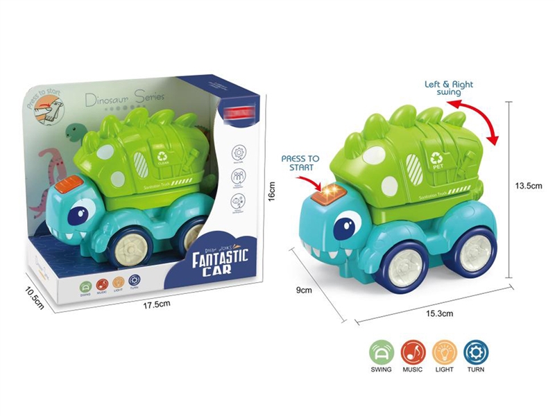 B/O DINOSAUR CAR W/LIGHT & SOUND - HP1245923