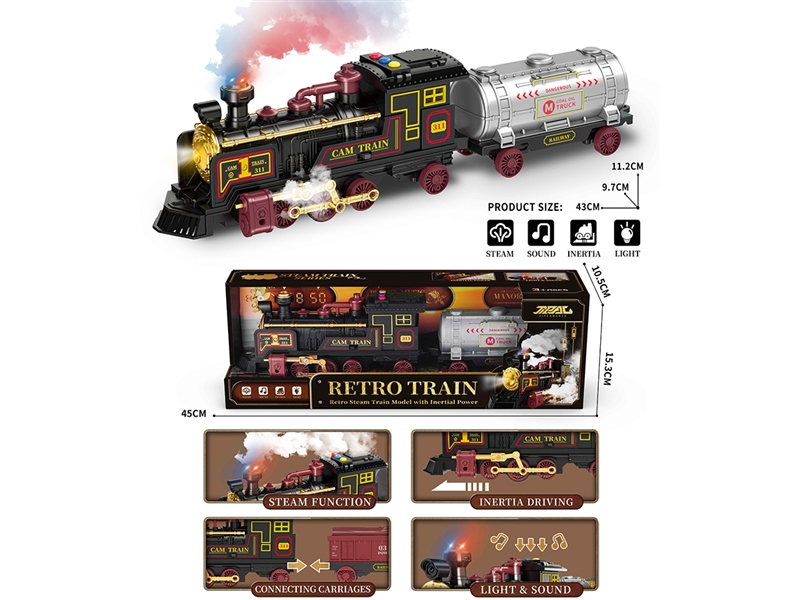 FRICTION TRAIN W/SPRAY & LIGHT & SOUND - HP1246253