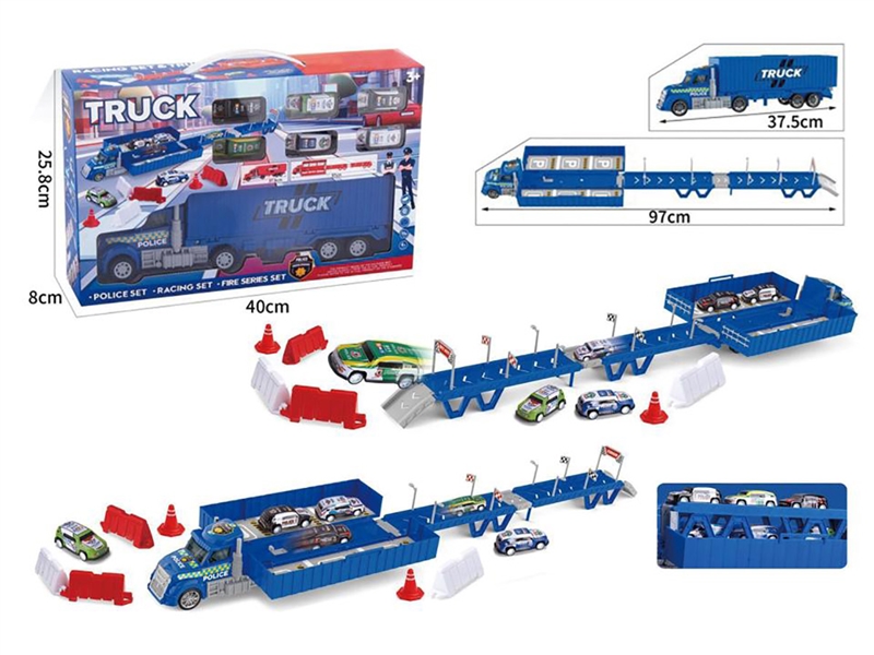 CATAPULT POLICE STORAGE TRUCK W/FREE WAY CAR 6PCS - HP1246458