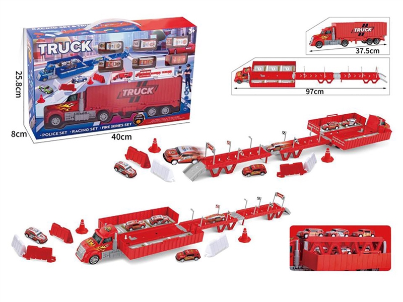 CATAPULT FIRE STORAGE TRUCK W/FREE WAY CAR 6PCS - HP1246459