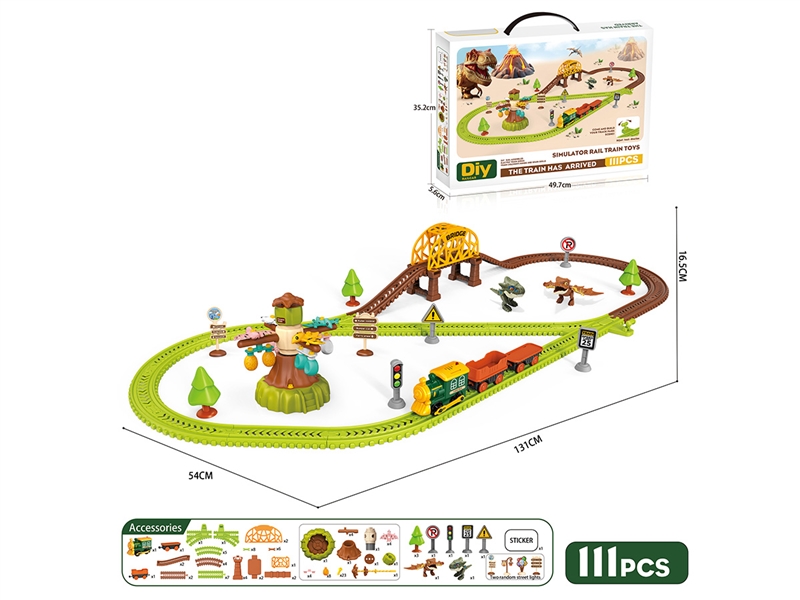 B/O RAIL CAR SET W/MUSIC 111PCS - HP1246488