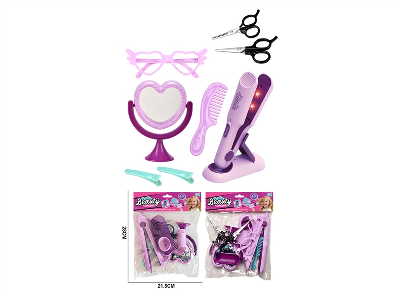 仿真美发套装（带直发棒化妆镜10件套） - HP1246714