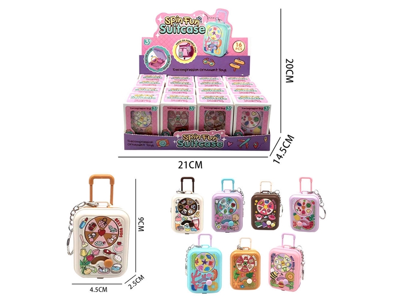 SPIN FUN SUITCASE , 16PCS/DISPLAY BOX - HP1246768