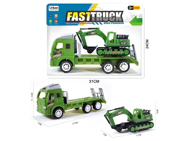 FRICTION TRAILER W/FREE WAY CAR - HP1247029