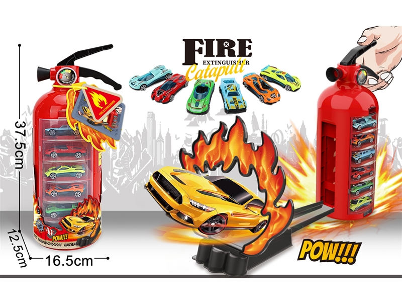 CATAPULT RAIL CAR W/DIE-CAST CAR 6PCS - HP1247284