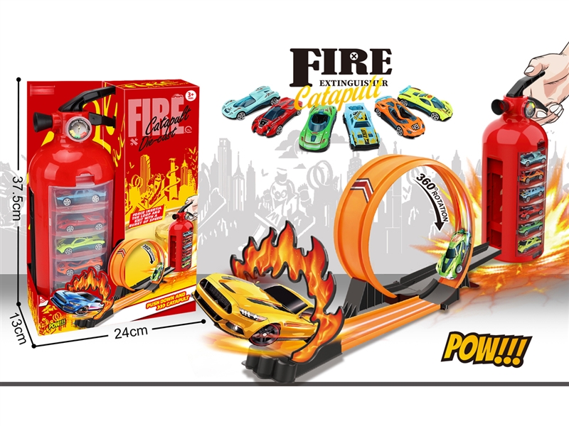 CATAPULT RAIL CAR W/DIE-CAST CAR 6PCS - HP1247285