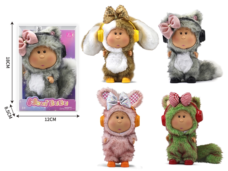 17CM RUBBER DOLL，4ASST - HP1247400