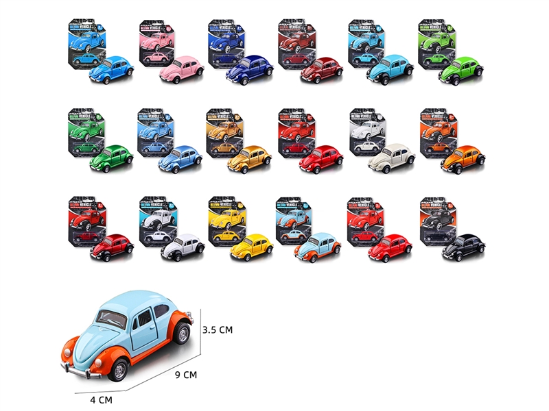 1:60 PULL BACK DIE-CAST CAR W/CAN OPEN THE DOOR, 18ASST - HP1247483