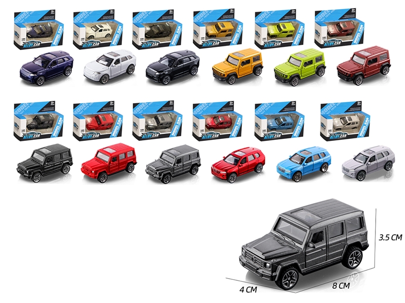 1:60 PULL BACK DIE-CAST CAR W/CAN OPEN THE DOOR, 12ASST - HP1247484