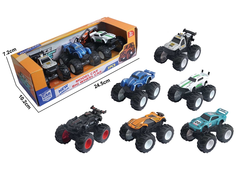 1:64 FRICTION DIE-CAST CAR 3PCS - HP1247513