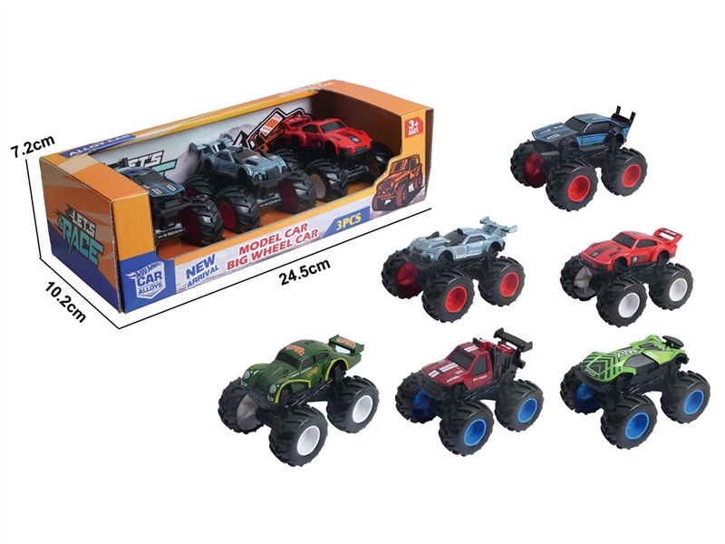 1:64 FRICTION DIE-CAST CAR 3PCS - HP1247514