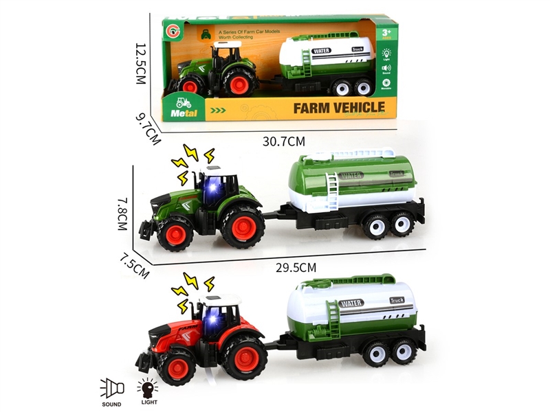 PULL BACK DIE-CAST FARM TRUCK W/LIGHT & SOUND - HP1249000
