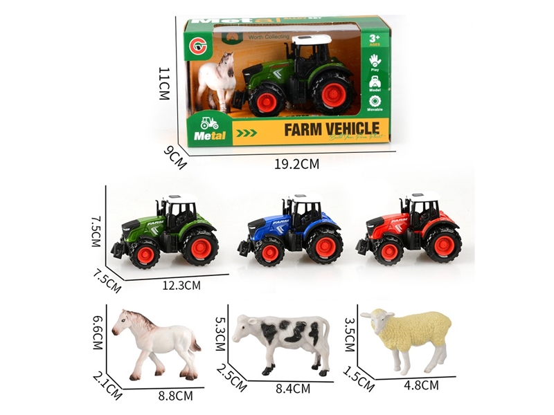 PULL BACK DIE-CAST FARM TRUCK - HP1249003