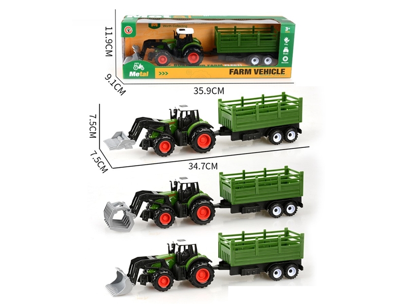 PULL BACK DIE-CAST FARM TRUCK - HP1249004