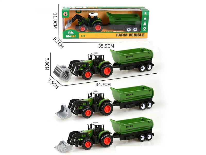PULL BACK DIE-CAST FARM TRUCK - HP1249007
