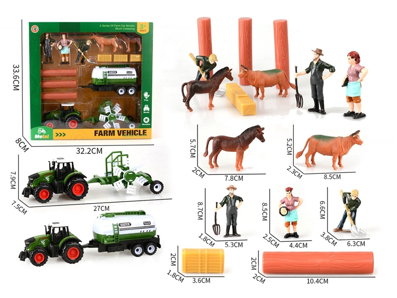 PULL BACK DIE-CAST FARM TRUCK - HP1249021