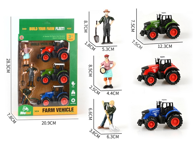 PULL BACK DIE-CAST FARM TRUCK - HP1249026