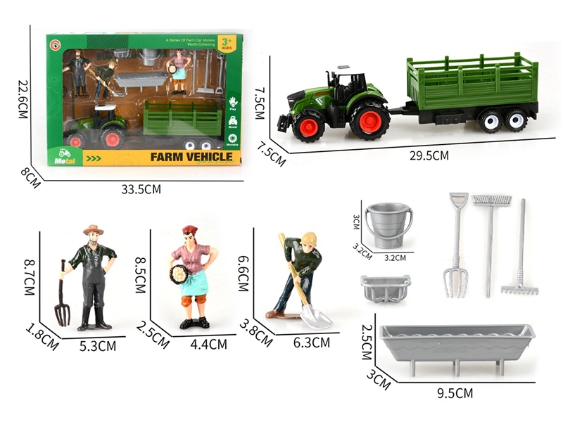 PULL BACK DIE-CAST FARM TRUCK - HP1249029