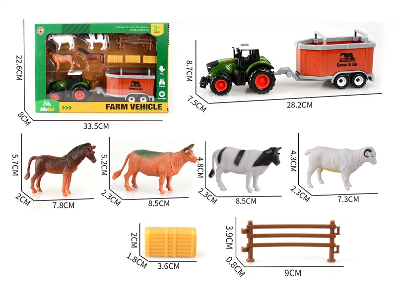 PULL BACK DIE-CAST FARM TRUCK - HP1249030