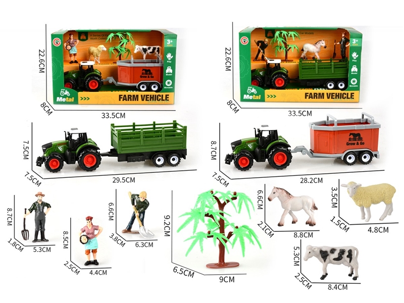 PULL BACK DIE-CAST FARM TRUCK - HP1249031