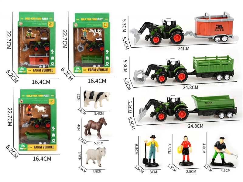 PULL BACK DIE-CAST FARM TRUCK - HP1249052