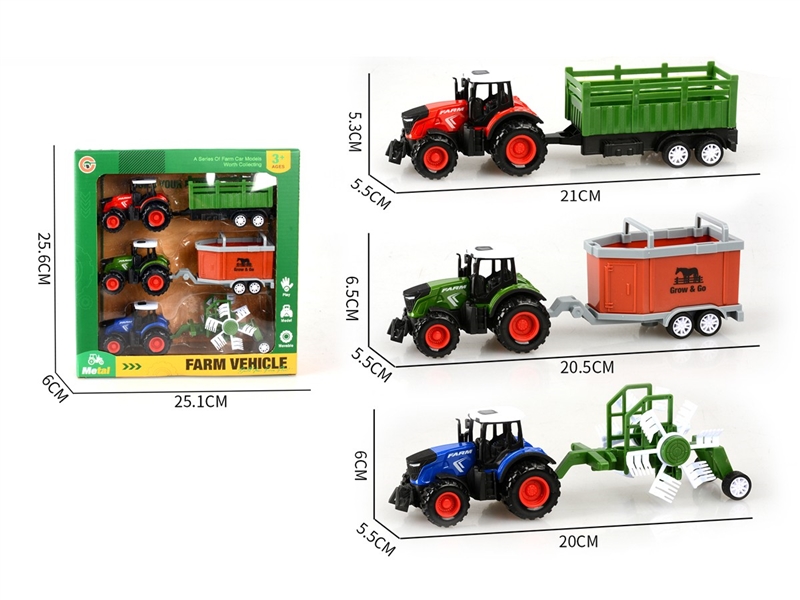 PULL BACK DIE-CAST FARM TRUCK - HP1249057