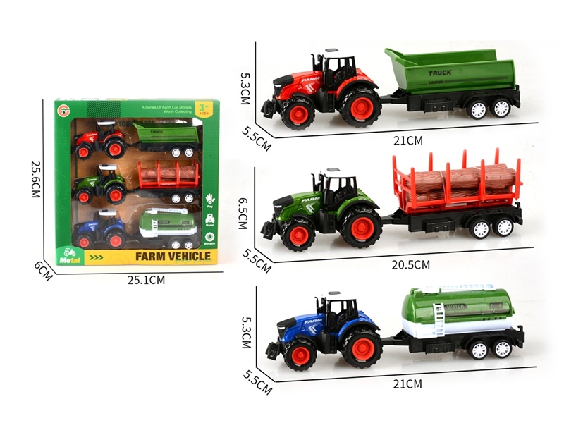 PULL BACK DIE-CAST FARM TRUCK - HP1249058