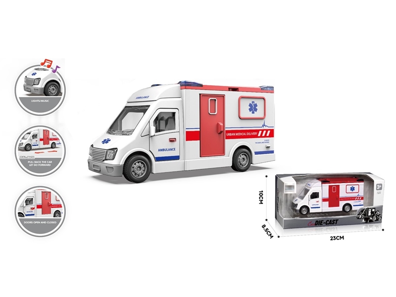 PULL BACK DIE-CAST CAR W/SOUND - HP1249110