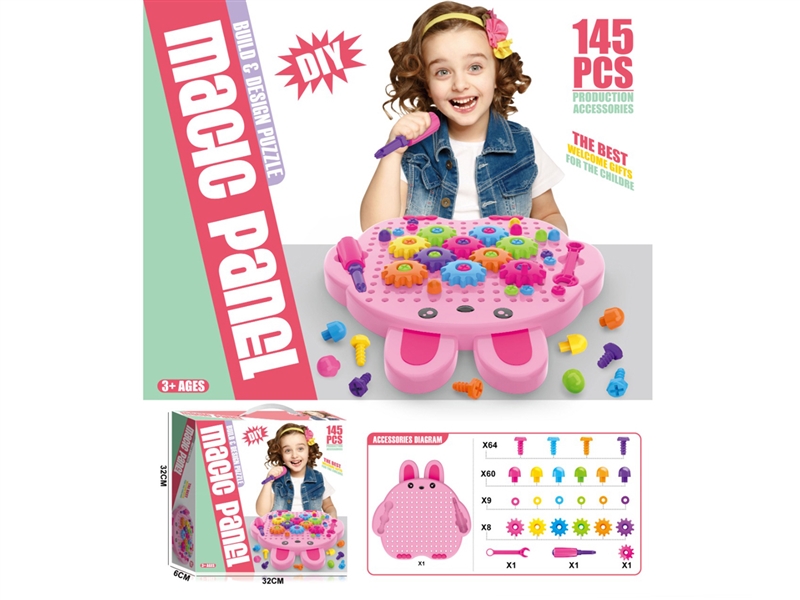 DIY PUZZLE ASSEMBLY BUILDING BLOCK 145PCS - HP1249392