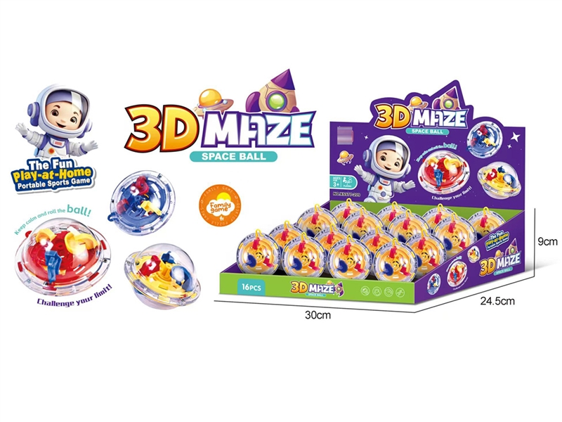3D MAZE GAAME , 16PCS/DISPLAY BOX - HP1249829