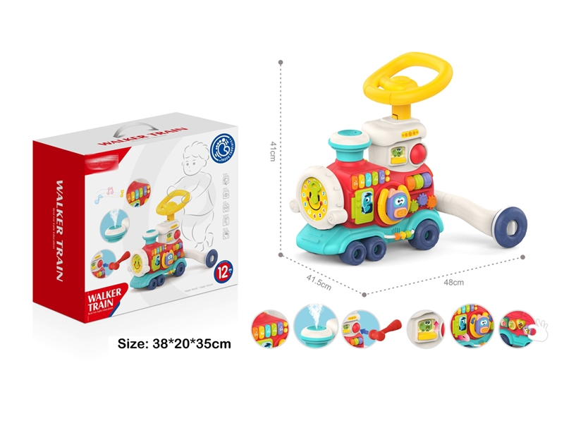 2 IN 1 BABY WALKER TRAIN W/LIGHT & MUSIC - HP1250208