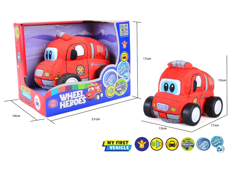 FREE WAY PLUSH FIRE CAR W/MUSIC & VIBRATION - HP1250378