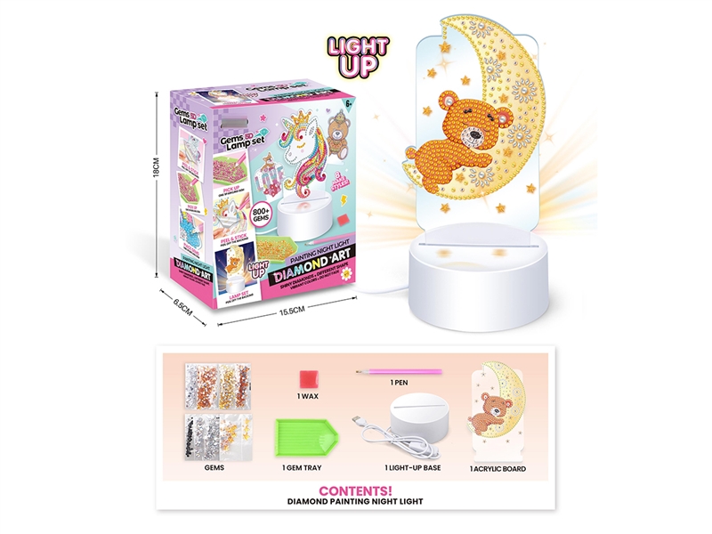 DIAMOND PAINTING SET - LED POINTED DIAMOND NIGHT LIGHT - HP1250967