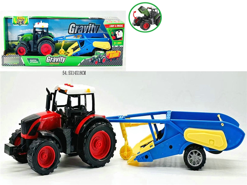 FRICTION FARMER TRUCK W/LIGHT & MUSIC，2ASST - HP1251101