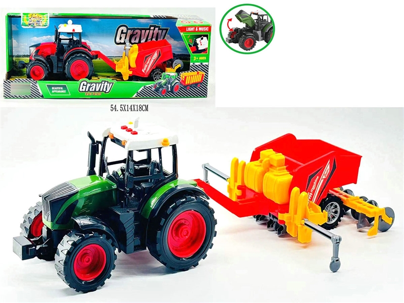 FRICTION FARMER TRUCK W/LIGHT & MUSIC，2ASST - HP1251102