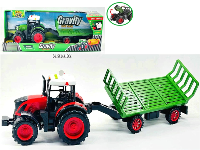FRICTION FARMER TRUCK W/LIGHT & MUSIC，2ASST - HP1251104