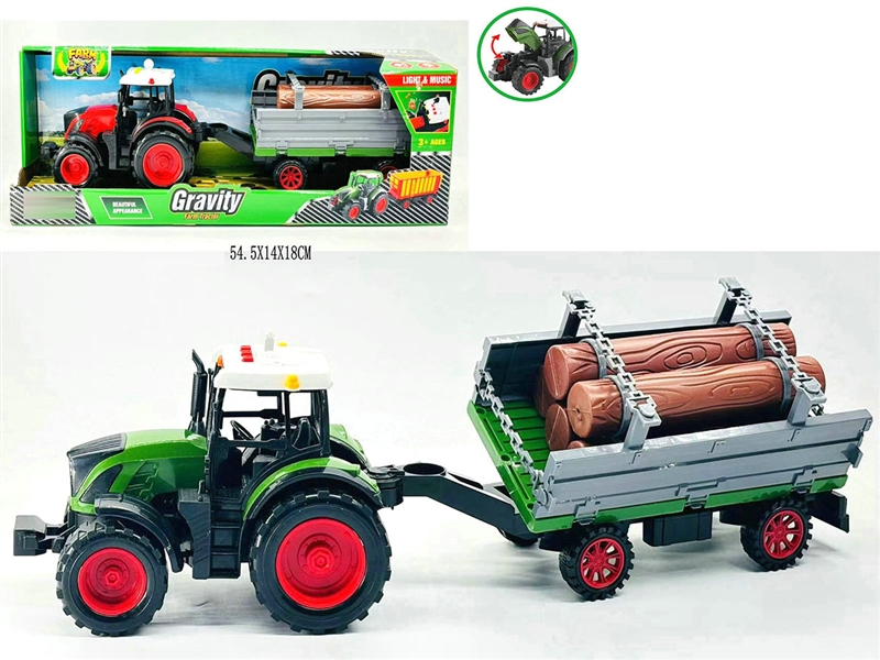 FRICTION FARMER TRUCK W/LIGHT & MUSIC，2ASST - HP1251105