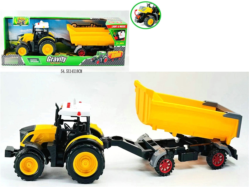 FRICTION FARMER TRUCK W/LIGHT & MUSIC，2ASST - HP1251106