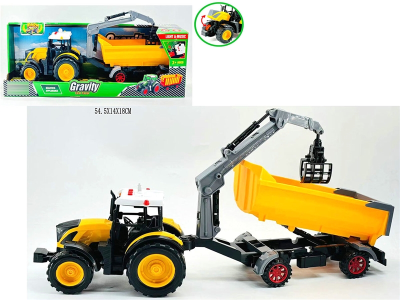 FRICTION FARMER TRUCK W/LIGHT & MUSIC，2ASST - HP1251108