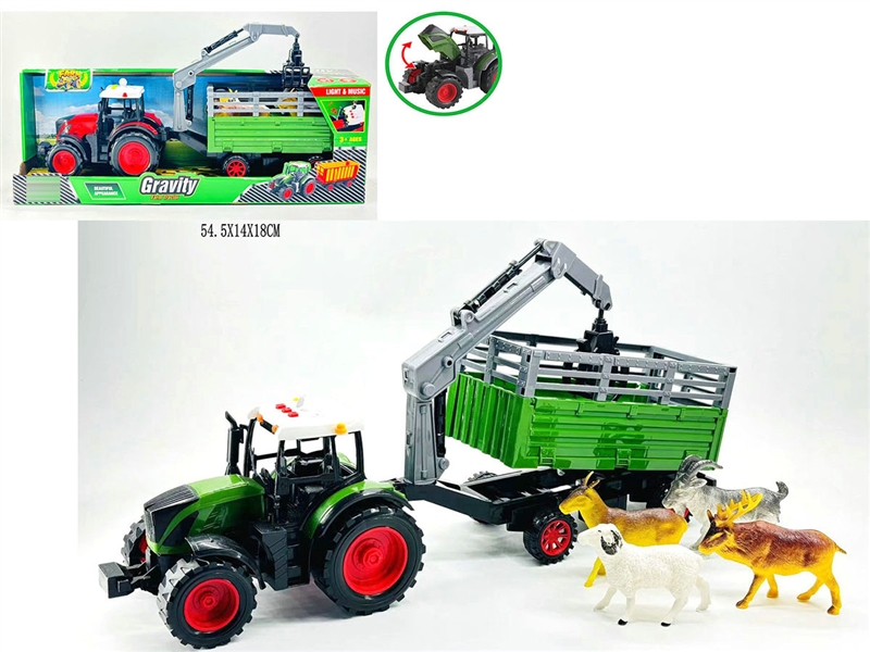 FRICTION FARMER TRUCK W/LIGHT & MUSIC，2ASST - HP1251109