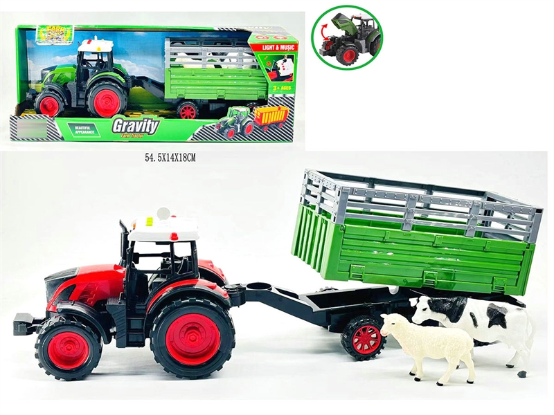 FRICTION FARMER TRUCK W/LIGHT & MUSIC，2ASST - HP1251110