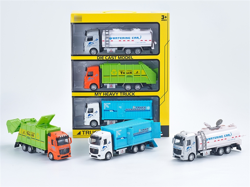 1:32 PULL BACK DIE-CAST CITY CAR 3PCS - HP1251358