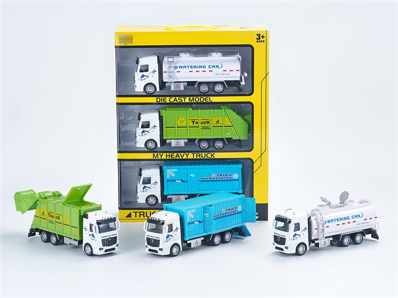 1:32 PULL BACK DIE-CAST CITY CAR 3PCS - HP1251359