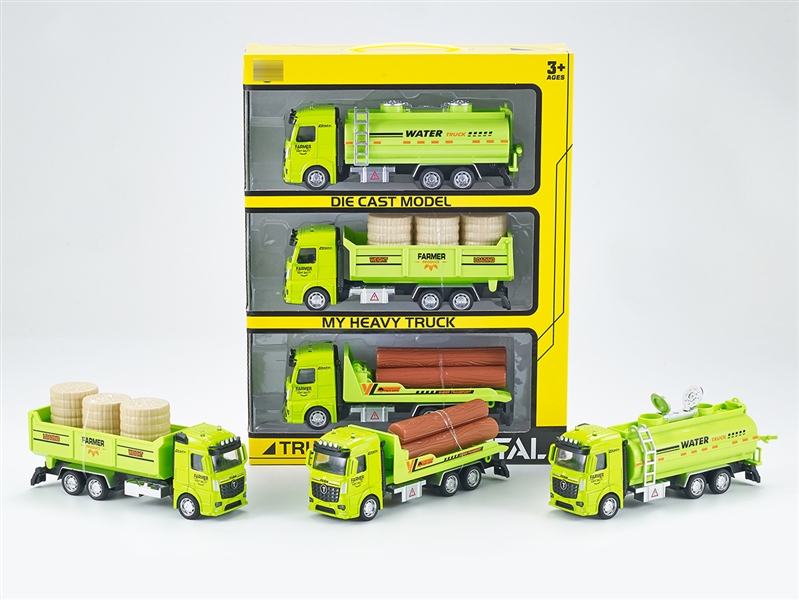 1:32 PULL BACK DIE CAST FARMER CAR 3PCS - HP1251364