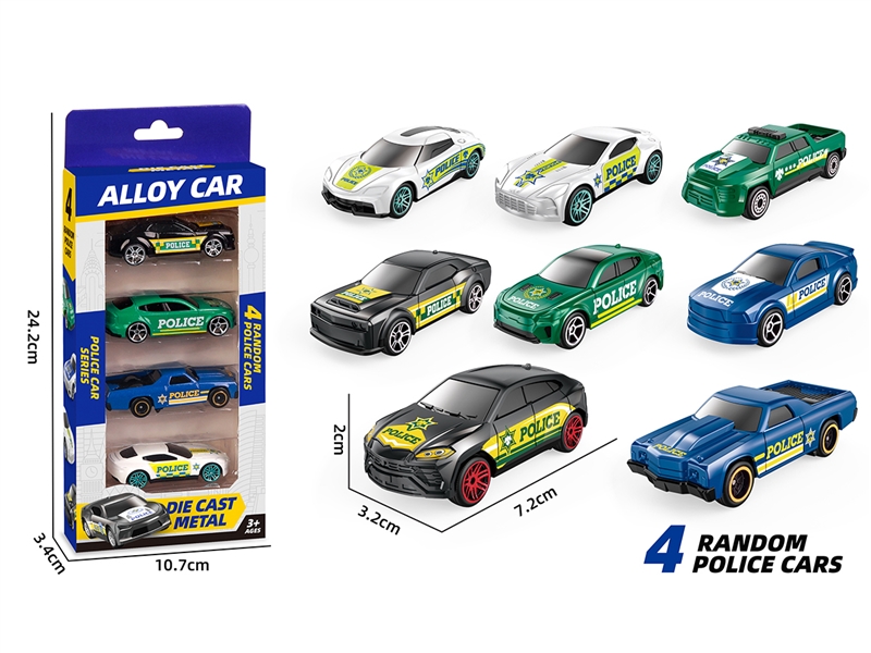 1:64 FREE WAY DIE-CAST POLICE CAR,2ASST - HP1251405