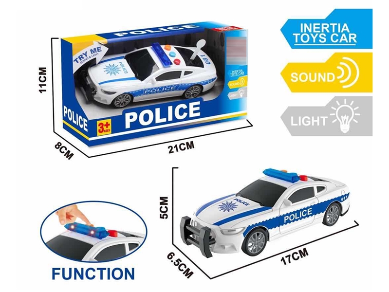 FRICTION POLICE CAR W/LIGHT & SOUND - HP1251750