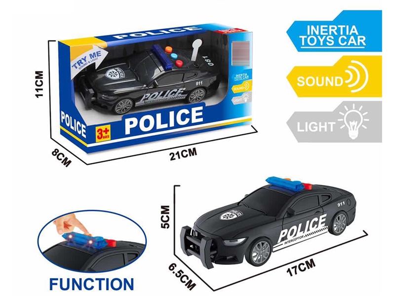 FRICTION POLICE CAR W/LIGHT & SOUND - HP1251751