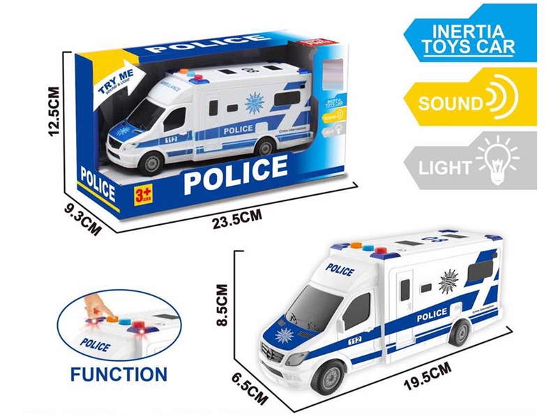 FRICTION POLICE CAR W/LIGHT & SOUND - HP1251756
