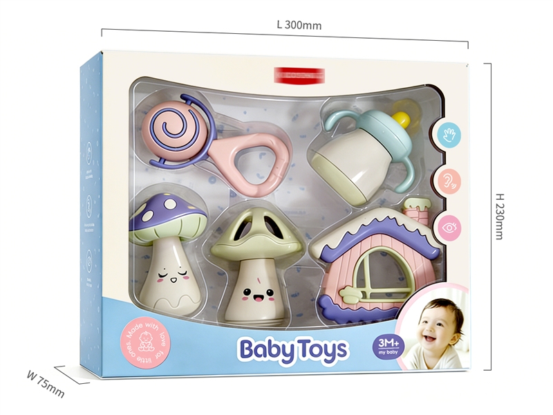 BABY RATTLE 5PCS - HP1252003