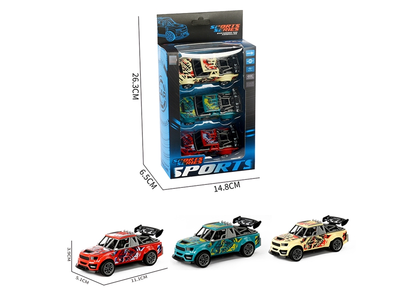 PULL BACK CAR 3PCS - HP1252140